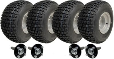 Kit de remorque pour quad à double essieu 18x9,50-8, 4 roues à crampons, moyeu/embout, sans attelage, 408 kg