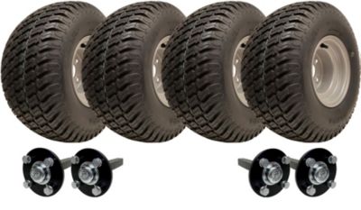 Kit de remorque pour quad à double essieu 18x9,50-8, modèle 4-P332, roues pour gazon, 4 demi-essieux, 1 500 kg