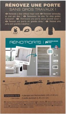 Kit de rénovation pour porte intérieur Nordlinger Pro chêne greige