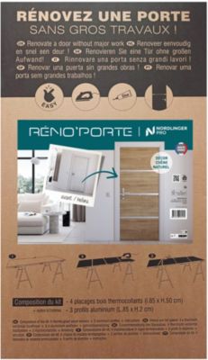 Kit de rénovation pour porte intérieur Nordlinger Pro décor chêne naturel