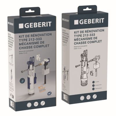 Kit de rénovation WC suspendu type 212-333 mécanisme de chasse complet Geberit