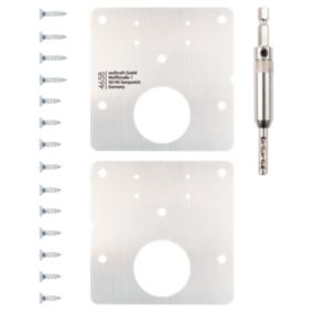 Kit de réparation de réparation charnière de porte 17 pièces Wolfcraft 4658000