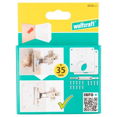 Kit de réparation de réparation charnière de porte 17 pièces Wolfcraft 4658000