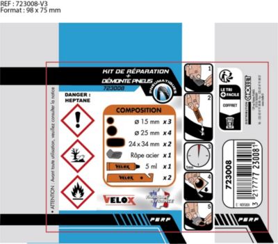 Kit de réparation et démonte-pneu Velox