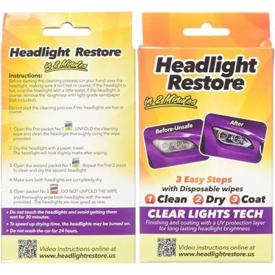 Kit de Restauration de Phares Clear Lights Tech Headlight Restore BO1KKOF8IE