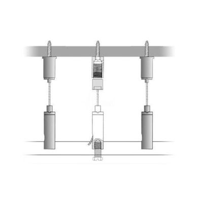 Kit de suspension pour Rails Triphasés - Blanc - SILAMP