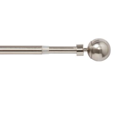 Kit de tringle à rideau extensible double embout boule Athens GoodHome 200/330 cm Ø19mm gris