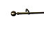 Kit de tringle à rideau extensible embout boule Antiki GoodHome 120/210 cm, Ø16/19 mm doré