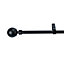 Kit de tringle à rideau extensible embout boule Araxos GoodHome 120/210 cm, Ø16/19 mm noir