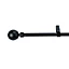 Kit de tringle à rideau extensible embout boule Araxos GoodHome 200/330 cm, Ø16/19 mm noir