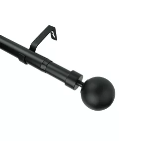 Kit de tringle à rideau extensible embout boule Araxos GoodHome 200/330 cm, Ø25/28mm noir