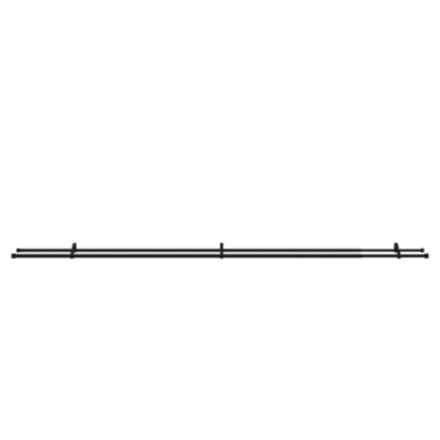 Kit de tringle à rideau extensible embout boule Araxos GoodHome 200/330 cm, Ø25/28mm noir