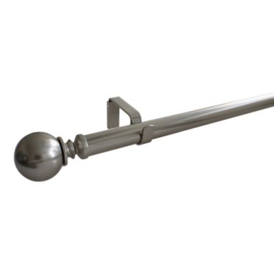 NICETOWN Tringle à Rideaux Extensible 122-218 Cm – Barre Ronde Bronze Avec Embouts Boules & 2 Supports Muraux, Pour Chambre Salon