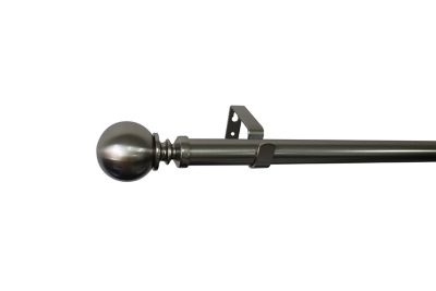 Kit de tringle à rideau extensible embout boule Athens GoodHome 200/330 cm, Ø25/28 mm gris