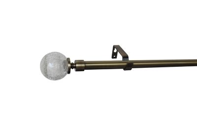 Boules De Finition Pour Barre De Rideau - Verre Ondulé Sur Acier Inoxydable, Diamètre 30 Mm, Lot De 2, Couleur Argentée