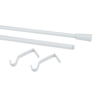 Kit de tringle à rideau extensible embout cône Anafi GoodHome 120/210 cm Ø19mm blanc