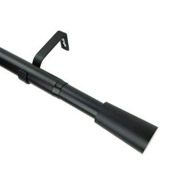 Kit de tringle à rideau extensible embout cône Araxos GoodHome 120/210 cm, Ø25/28mm noir
