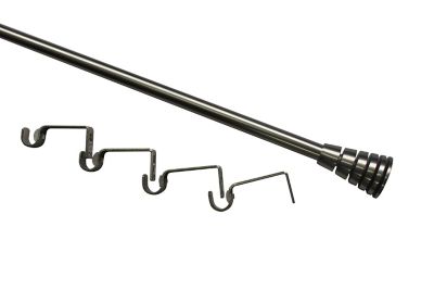 Tringle à Rideau Métal - Double Tube 25/19mm - Acier Inoxydable - Longueur 180 Cm