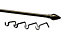 Kit de tringle à rideau extensible embout poire Antiki GoodHome 200/330 cm, Ø28mm doré