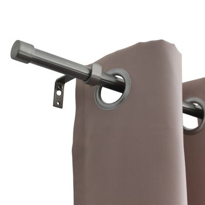 GARDINIA Tringle à Rideau 12 Mm Acier Inoxydable 120 Cm - Série New York - Barre Robuste Pour Rideaux Lourds