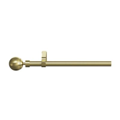 Kit de tringle à rideau extensible simple embout boule Elasa effet laiton doré 200/330cm Ø16/19mm GoodHome