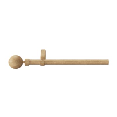 Kit de tringle à rideau extensible simple embout boule Syros effet chêne 200/330cm Ø16/19mm GoodHome
