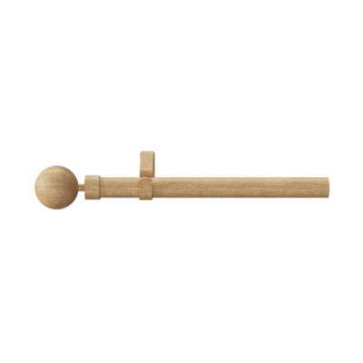 Kit de tringle à rideau extensible simple embout boule Syros effet chêne 200/330cm Ø25/28mm GoodHome