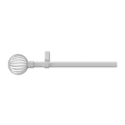 Kit de tringle à rideau extensible simple embout cage Anafi métal blanc 200/330cm Ø16/19mm GoodHome
