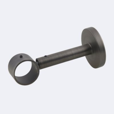 Kit de tringle à rideaux Carbone 200cm Diam.28mm Embout Boule - Fixation Mur - Boulet