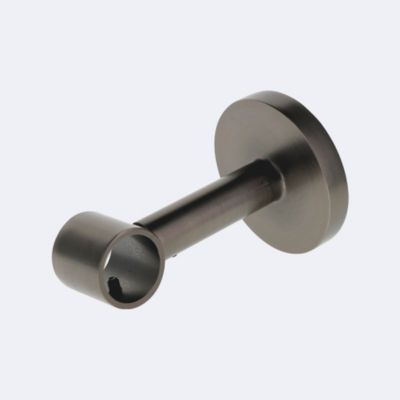 Kit de tringle à rideaux Carbone 300cm Diam.20mm Embout Cylindre Bois - Fixation Mur - Boulet