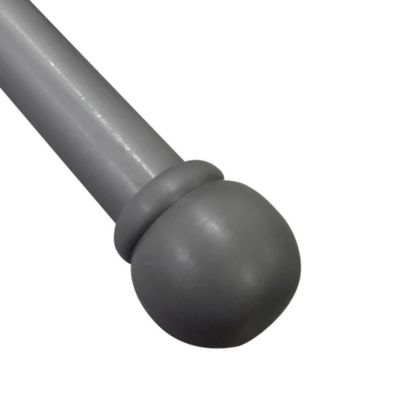 Kit de tringles à rideaux simple embout boule L.150 cm x ⌀2.8cm mat gris foncé