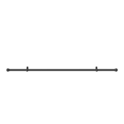 Kit de tringles à rideaux simple embout boule L.150 cm x ⌀2.8cm mat gris foncé