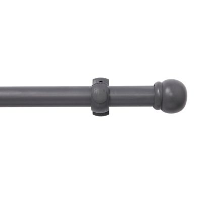 Kit de tringles à rideaux simple embout boule L.200cm x ⌀2.8cm mat gris foncé