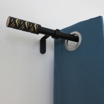 Kit de tringles à rideaux simple extensible GoodHome Araxos Ø 19mm L.120/210 cm métal mat noir