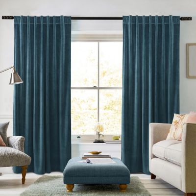 Kit de tringles à rideaux simple extensible GoodHome Araxos Ø 19mm L.120/210 cm métal mat noir