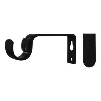 Kit de tringles à rideaux simple extensible GoodHome Araxos Ø 19mm L.120/210 cm métal mat noir