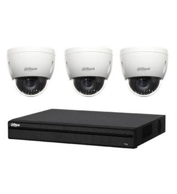 Kit de Vidéosurveillance Dahua DVR HCVR8208AS3 et 3 Mini Caméras Dôme HDCVI PTZDHSD42212IHC