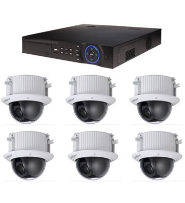 Kit de Vidéosurveillance Dahua DVR HCVR8208AS3 et 6 Caméras Dôme SD52C225IHCS2