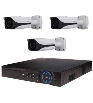 Kit de Vidéosurveillance Dahua Enregistreur DVR et 3 Caméras Box Analogiques HDCVI PTZ