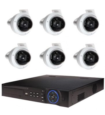 Kit de Vidéosurveillance Dahua Enregistreur DVR et 6 Caméras Dôme Analogiques HDCVI