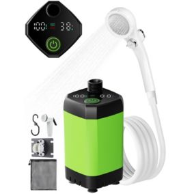 Kit Douche de Camping 6000mAh - Pompe de Douche Mobile avec Affichage Température + Puissance - Douche Portable pour Extérieur