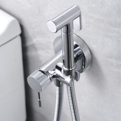 Kit Douchette anti-calcaire hygiénique encastrée WC ou Bidet Salle de Bain Chrome IMEX LINE RDD038