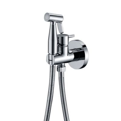 Kit Douchette anti-calcaire hygiénique encastrée WC ou Bidet Salle de Bain Chrome IMEX MUNICH RDM001