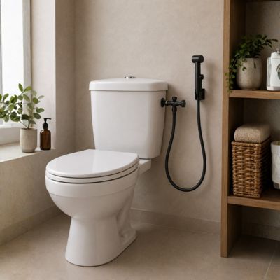 Kit douchette WC WIRQUIN Shattaf 1 jet noir | Castorama