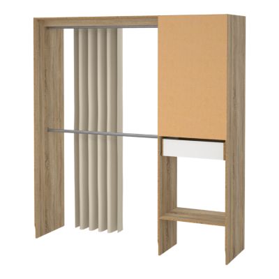 Kit dressing 1 colonne L. 181,5 x H. 200,4 x P. 50,25 cm, effet chêne, Astell