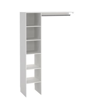 Kit dressing 1 colonne réversible L. 130 x H. 200 x P. 45 cm, blanc, GoodHome Matai