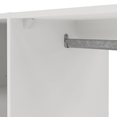 Kit dressing 1 colonne réversible L. 130 x H. 200 x P. 45 cm, blanc, GoodHome Matai