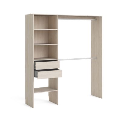 Kit dressing 1 colonne réversible L. 181,5 x H. 200 x P. 45 cm, effet chêne, GoodHome Zodiak