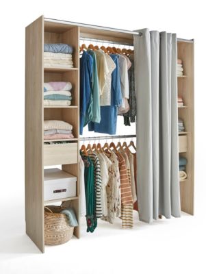 Kit dressing 2 colonnes Komet L. 180 x H. 200 décor chêne naturel