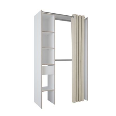 Kit dressing ajustable Lund coloris blanc mat H. 203 x l. (max) 119,8 x